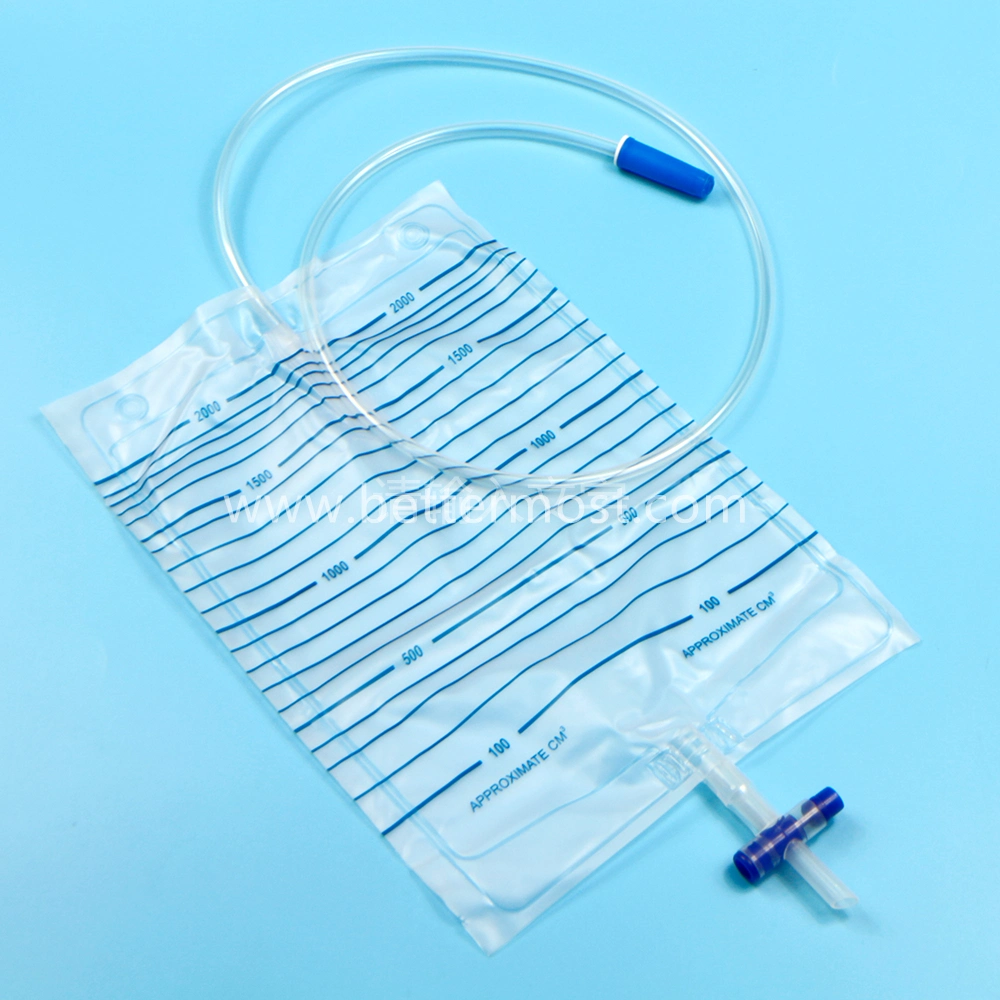 Bm® Disposable High Quality Medical PVC Urine Drainage Bag ISO13485 CE