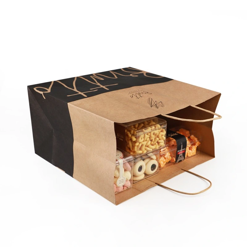 Top-Ranking Product Wholesale Custom Logo Eco Friendly Brown Fast Food Take Away Kraft Paper Bag